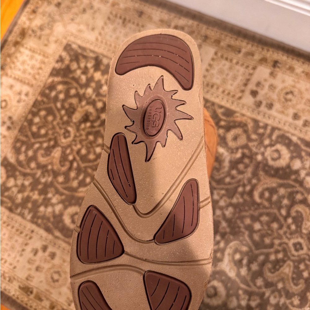 UGG Chestnut Zip-Front Suede Boot with Shearling - Picture 4 of 5